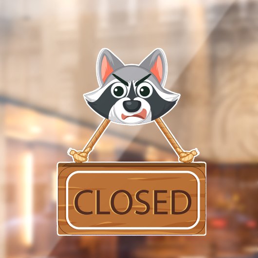 Closed Sign Window Cling Raamsticker (Vel 2)