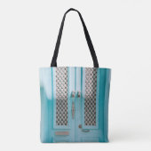 CLOSED TEAL FRENCH DOORS TOTE BAG (Achterkant)