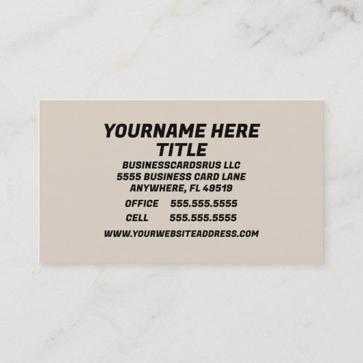 Closet Organizer Professional Visitekaartje (Achterkant)