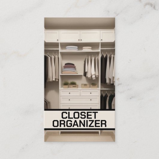 Closet Organizer Professional Visitekaartje (Voorkant)