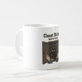 Closet Stalker T-shirt Koffiemok (Voorkant links)
