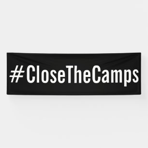 #CloseTheCamps's bold politiek protest Spandoek