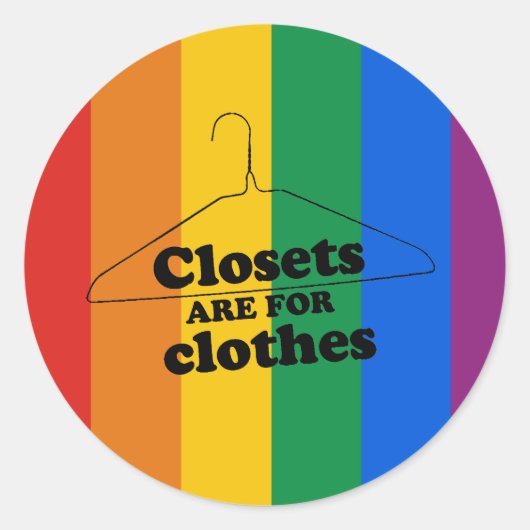 CLOSETS IS VOOR KLEDINGEN RONDE STICKER (Voorkant)