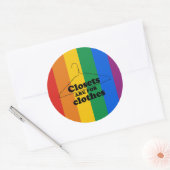 CLOSETS IS VOOR KLEDINGEN RONDE STICKER (Envelop)