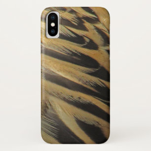 Closeup Duck Feathers Foto Brown Stripe Patroon Case-Mate iPhone Case