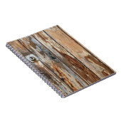 Closeup foto van bruin houten bord notitieboek (Rechterzijde)