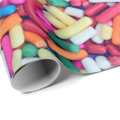 Closeup foto van gekleurd decor cadeaupapier (Rol Hoek)