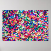 Closeup foto van gekleurd decor poster (Voorkant)