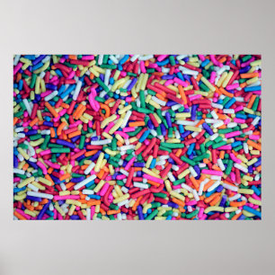 Closeup foto van gekleurd decor poster