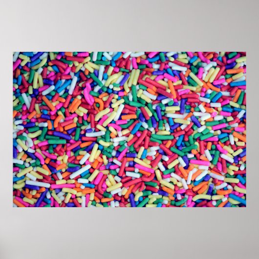 Closeup foto van gekleurd decor poster (Voorkant)