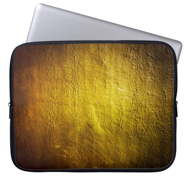 Closeup? geel? muur? textuur? voor? ? laptop sleeve (Voorkant)