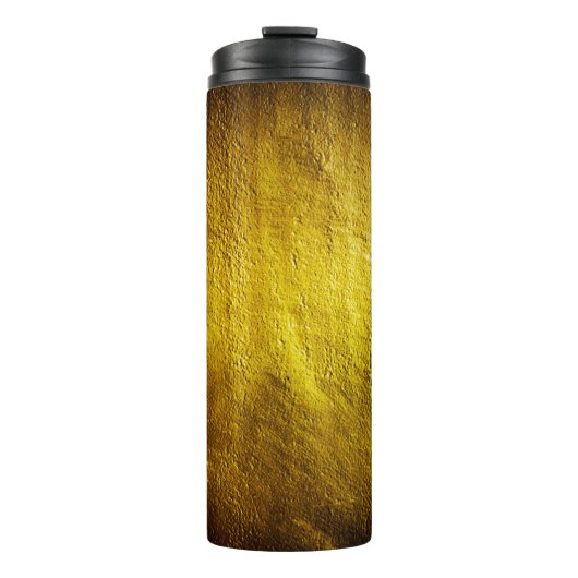 Closeup? geel? muur? textuur? voor? ? thermosbeker (Voorkant)