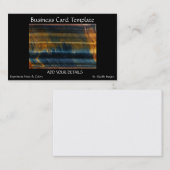 Closeup Gemstone Tiger Eye Visitekaartje (Voorkant / Achterkant)