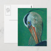 Closeup Heron Briefkaart (Voorkant / Achterkant)