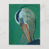 Closeup Heron Briefkaart (Voorkant)