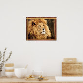 Closeup Lion Photo Poster (Keuken)