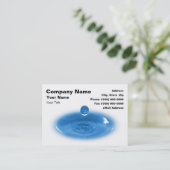 Closeup of Blue Water Drop Visitekaartje (Staand voorkant)