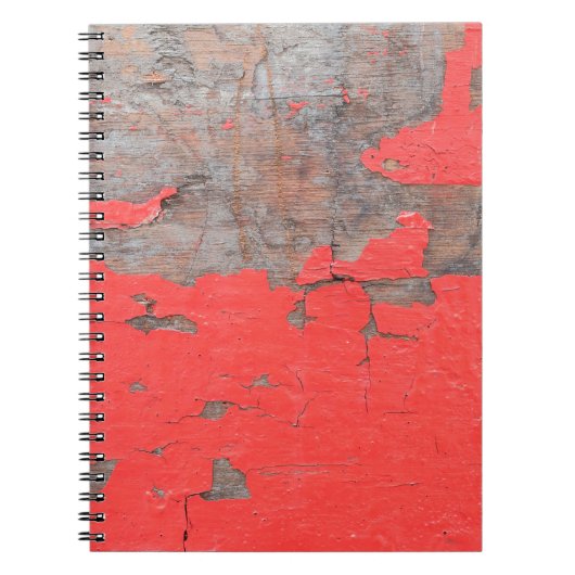 Closeup old and peeling painted wood board backgro notitieboek (Voorkant)