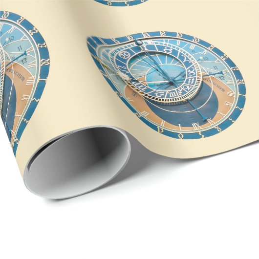 Closeup on Prague Astronomical Clock, Czech R. Cadeaupapier (Rol Hoek)