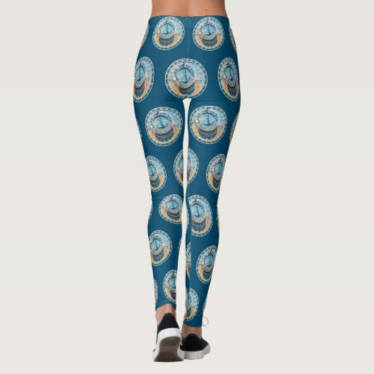 Closeup on Prague Astronomical Clock, Czech R. Leggings (Achterkant)