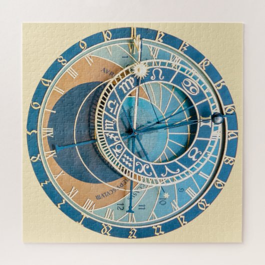 Closeup on Prague Astronomical Clock, Czech R. Legpuzzel (Horizontaal)