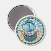 Closeup on Prague Astronomical Clock, Czech R. Magneet (Voorkant / Achterkant)