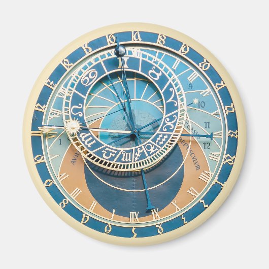 Closeup on Prague Astronomical Clock, Czech R. Magneet (Voorkant)