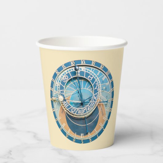 Closeup on Prague Astronomical Clock, Czech R. Papieren Bekers (Achterkant)