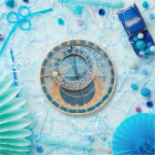 Closeup on Prague Astronomical Clock, Czech R. Papieren Bordje (Feest)