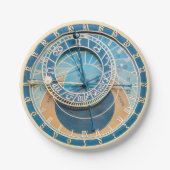 Closeup on Prague Astronomical Clock, Czech R. Papieren Bordje (Voorkant)