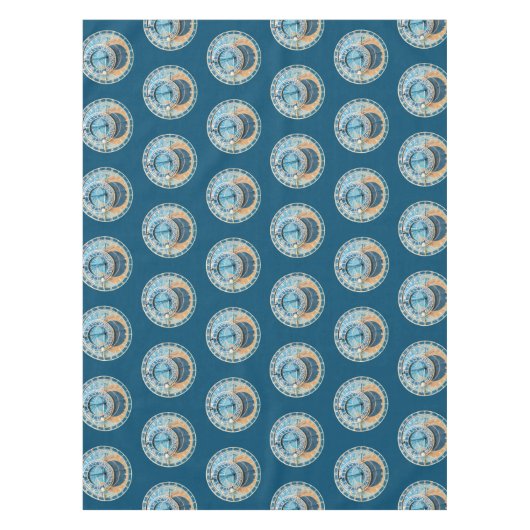 Closeup on Prague Astronomical Clock, Czech R. Tafelkleed (Voorkant)