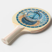 Closeup on Prague Astronomical Clock, Czech R. Tafeltennisbatje (Voorkant Gekanteld)