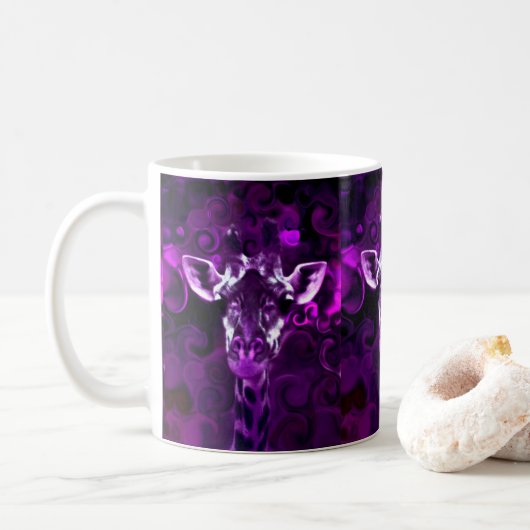 Closeup Paars Koffiemok (Met donut)