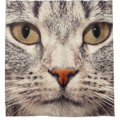 Closeup Pet Cat Face Shower Curtain Douchegordijn (Voorkant)