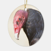 Closeup turkey vulture keramisch ornament (Links)
