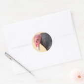 Closeup turkey vulture ronde sticker (Envelop)