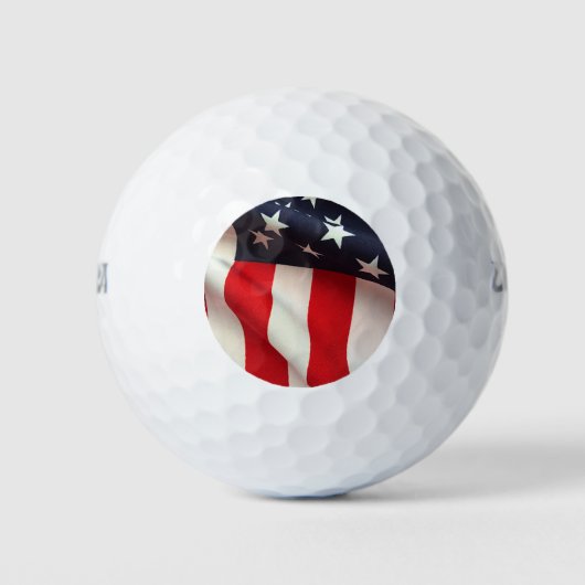 Closeup USA vlag Golfballen (Voorkant)