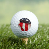 Closeup USA vlag Golfballen (Insitu Shirt)