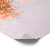 Closeup van gemengde blauwe en witte abstracte mar poster (Hoek)