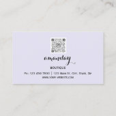 Cloth Hanger Dress Mode Shop Blue QRCode Logo Visitekaartje (Achterkant)