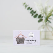 Cloth Hanger Dress Mode Shop Blue QRCode Logo Visitekaartje (Staand voorkant)