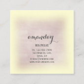 Cloth Hanger Dress Mode Shop Gold Diamond Vierkante Visitekaartje (Achterkant)