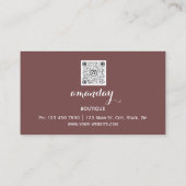 Cloth Hanger Dress Mode Shop Roos Drip Logo QR Visitekaartje (Achterkant)