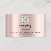 Cloth Hanger Dress Mode Shop Roos Drip QR Logo Visitekaartje (Achterkant)