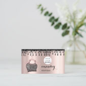 Cloth Hanger Dress Mode Shop Roos Drip QR Logo Visitekaartje (Staand voorkant)