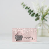 Cloth Hanger Dress Mode Shop Roos QR CODE Visitekaartje (Staand voorkant)