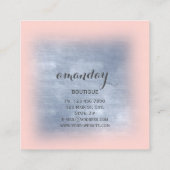 Cloth Hanger Mode Shop Blue Roos Diamond Vierkante Visitekaartje (Achterkant)