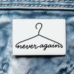 Cloth Hanger Never Again Pro Choice Button<br><div class="desc">Make a bold statement with this witty "Cloth Hanger Never Again Pro Choice" t-shirt! Perfect for those who want to stand up for reproductive rights with style , this tee features a minimalist, line-art illustration of a cloth hanger, eye-catching as it is empowering. Crafted for those unafraid to make their...</div>