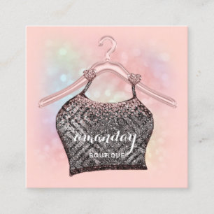 Cloth Hanger Roos Mode Blogger Beauty Blogger Vierkante Visitekaartje