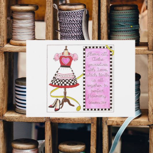 Clothe Yzelf in Love Inspirerend Briefkaart